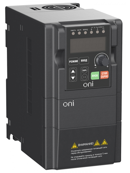 A150-33-075HT (арт.): IEK ONI Преобразователь частоты A150 380В 3Ф 0,75кВт 3А встр. торм ONI