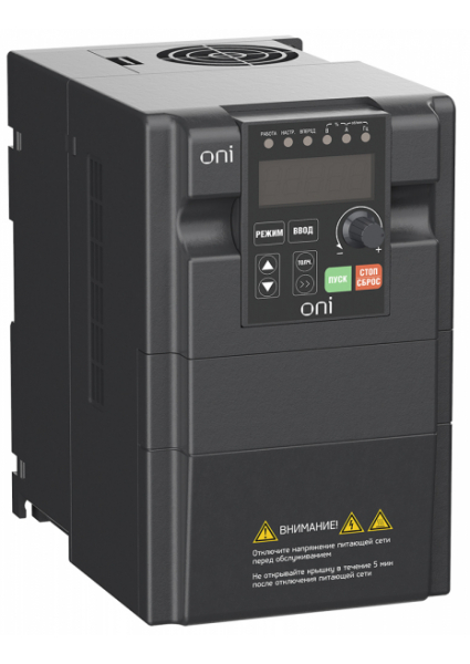 A150-21-15NT (арт.): IEK ONI Преобразователь частоты A150 220В 1Ф 1,5кВт 7А со встроенным тормозным модулем
