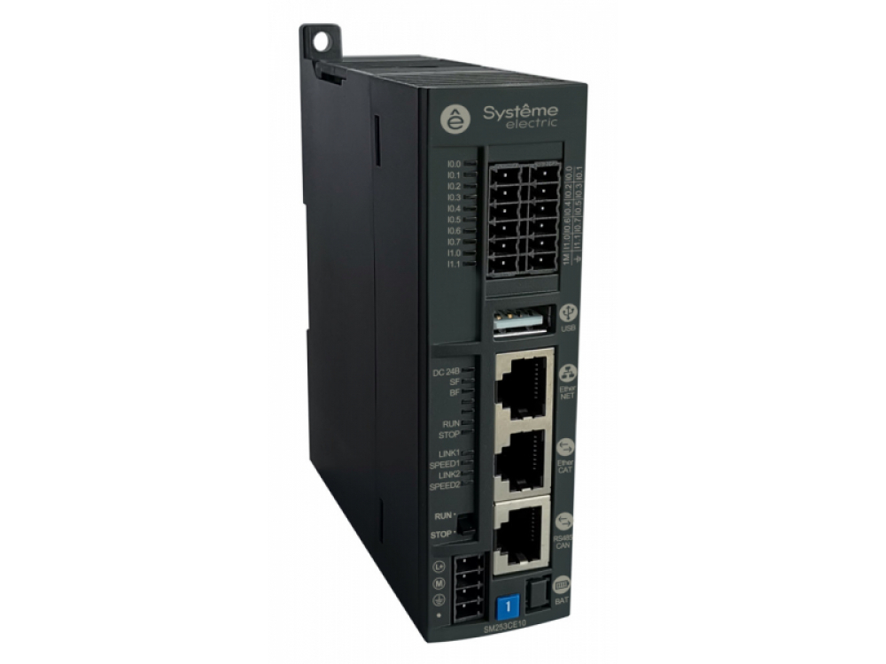 SM253CE10 (арт.): Systeme Electric Контроллер SM253 10DI, 6HSI, 1 Ethercat, 1 Modbus, 1 CANopen, управ движением