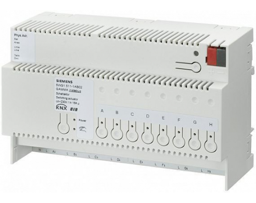 N 511/02 (арт.): Выключатель НАГРУЗКИ N 511/02(арт.), 8Х230V AC 16A, ДЛЯ УСТАНОВКИ НА DIN-РЕЙКУ, 8 ТЕ