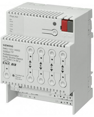 N 523/03 (арт.): МОДУЛЬ УПРАВЛЕНИЯ РОЛЬСТАВНЯМИ N 523/03(арт.), 4Х230V 6A, ДЛЯ УСТАНОВКИ НА DIN-РЕЙКУ, 4 ТЕ