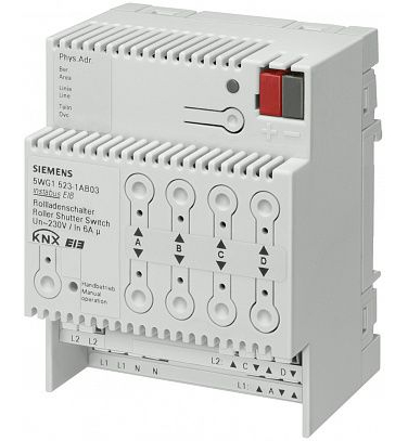 N 523/03 (арт.): МОДУЛЬ УПРАВЛЕНИЯ РОЛЬСТАВНЯМИ N 523/03(арт.), 4Х230V 6A, ДЛЯ УСТАНОВКИ НА DIN-РЕЙКУ, 4 ТЕ