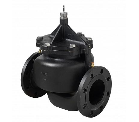 VPF43.125F110 (арт.): Седельный клапан со встроенным регулятором перепада давления (Комбиклапан) 2-х ходовой, PN16,  18,5…110 куб.м./час, DN125, 1…120 C, фланцевый