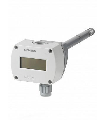 QPM2162D (арт.): Датчик для каналов вентиляции углекислого газа CO2 (0...10 В/0...5 В/0...20 мA), температуры (0...10 В/0...5 В/0...20 мA) и влажности (0...10 В/0...5 В/0...20 мA), IP54