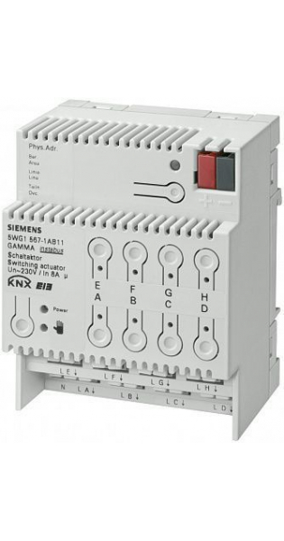 N 567/11 (арт.): Выключатель НАГРУЗКИ N 567/11(арт.), 8Х230V AC 8A, ДЛЯ УСТАНОВКИ НА DIN-РЕЙКУ, 4 ТЕ