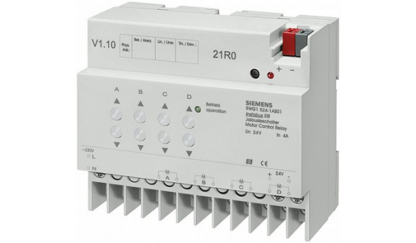 N 524/01 (арт.): МОДУЛЬ УПРАВЛЕНИЯ ЖАЛЮЗИ N 524, 4Х6…24V 1A, ДЛЯ УСТАНОВКИ НА DIN-РЕЙКУ, 4 ТЕ