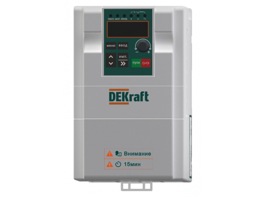 DEKV060G5R5T4B (арт.): Преобразователь частоты DEKV060-5.5кВт 3 фазы 380В с торм. модулем