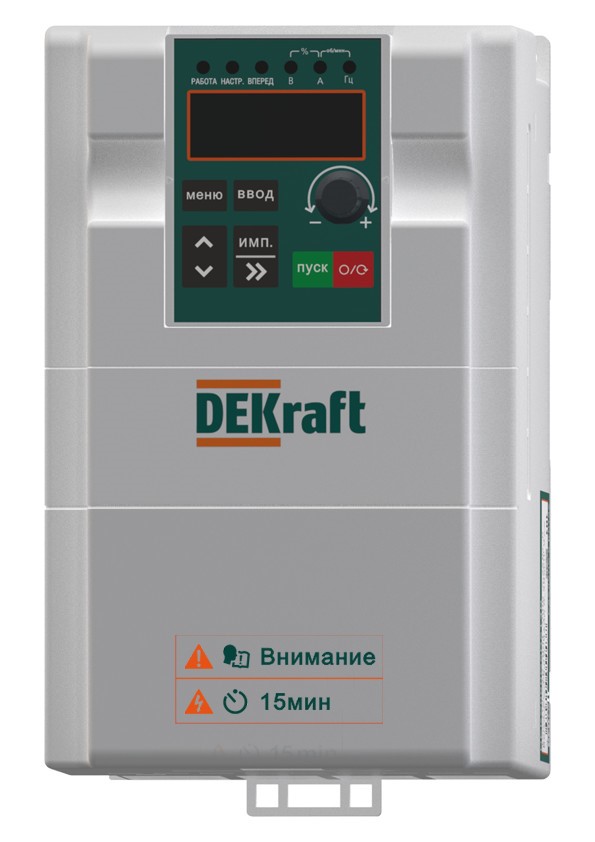 DEKV060G3R7T4B (арт.): Преобразователь частоты DEKV060-3.7кВт 3 фазы 380В с торм. модулем