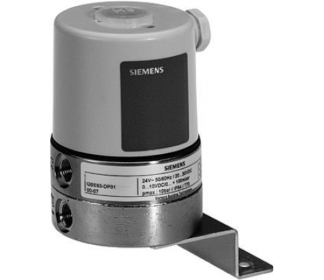 QBE63-DP01 (арт.): Датчик давления жидкости или газа (0…10 кПа), 0…10 В, IP65