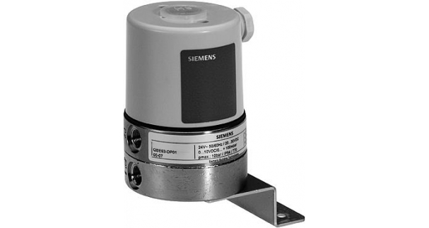 QBE63-DP01 (арт.): Датчик давления жидкости или газа (0…10 кПа), 0…10 В, IP65