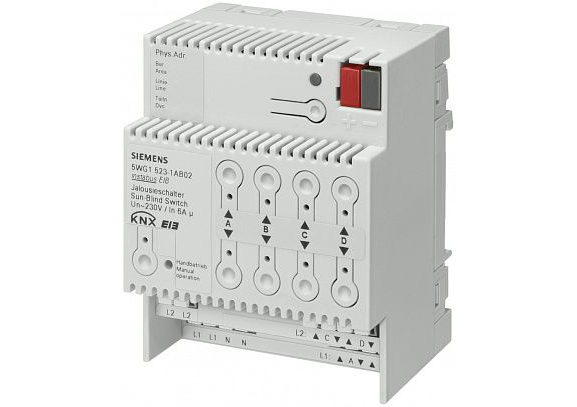 N 523/02 (арт.): МОДУЛЬ УПРАВЛЕНИЯ ЖАЛЮЗИ N 523/02(арт.), 4Х230V 6A, ДЛЯ УСТАНОВКИ НА DIN-РЕЙКУ, 4 ТЕ