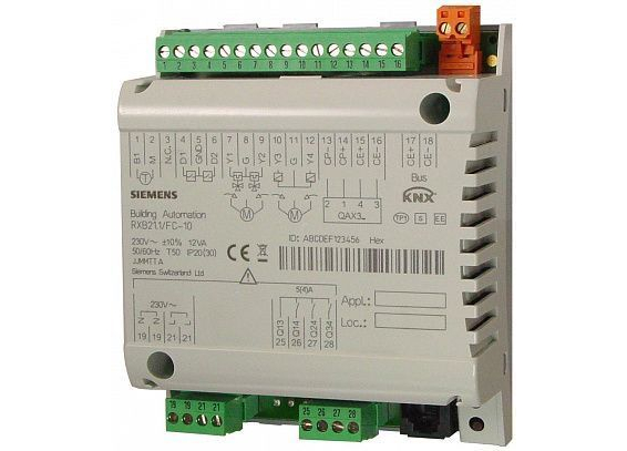 RXB21.1/FC-10 (арт.): КОМНАТНЫЕ КОНТРОЛЛЕРЫ ДЛЯ 3-СКОРОСТНЫХ ВЕНТИЛЯТОРОВ