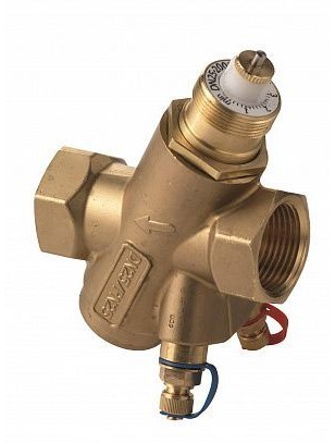 VPI45.15F0.5Q (арт.): Седельный клапан со встроенным регулятором перепада давления (Комбиклапан) 2-х ходовой, PN16,   куб.м./час, DN15, 1…120 C, резьбовой, с патрубками для замера давления