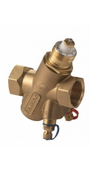 VPI45.15F0.5Q (арт.): Седельный клапан со встроенным регулятором перепада давления (Комбиклапан) 2-х ходовой, PN16,   куб.м./час, DN15, 1…120 C, резьбовой, с патрубками для замера давления