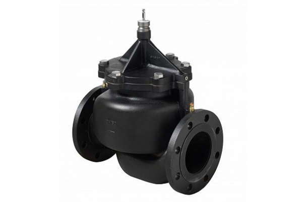VPF43.150F200 (арт.): Седельный клапан со встроенным регулятором перепада давления (Комбиклапан) 2-х ходовой, PN16,  32…195 куб.м./час, DN150, 1…120 C, фланцевый