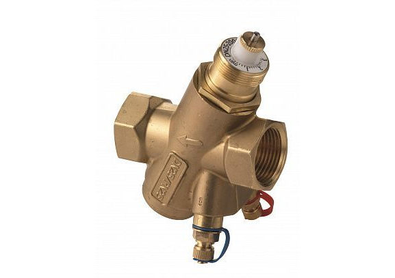 VPI45.20F0.9Q (арт.): Седельный клапан со встроенным регулятором перепада давления (Комбиклапан) 2-х ходовой, PN16,   куб.м./час, DN20, 1…120 C, резьбовой, с патрубками для замера давления