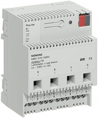 N 510/03 (арт.): Выключатель НАГРУЗКИ N 510/03(арт.), 4Х230V AC 16A, ДЛЯ УСТАНОВКИ НА DIN-РЕЙКУ, 4 ТЕ