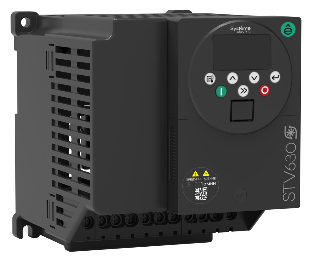 STV630U07N4 (арт.): Systeme Electric Преобразователь частоты STV630 0,75 кВт 400В ЭМС С3 + LED панель оператора